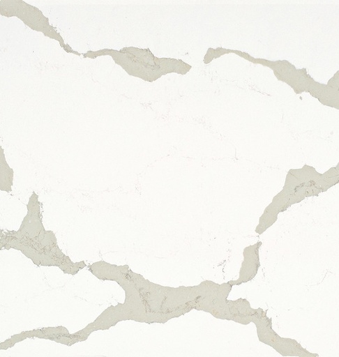 [5114] Lámina de Cuarzo (3.06 x 1.44 m) Color Calacatta Maximus Marca Caesarstone Línea White Light 5114